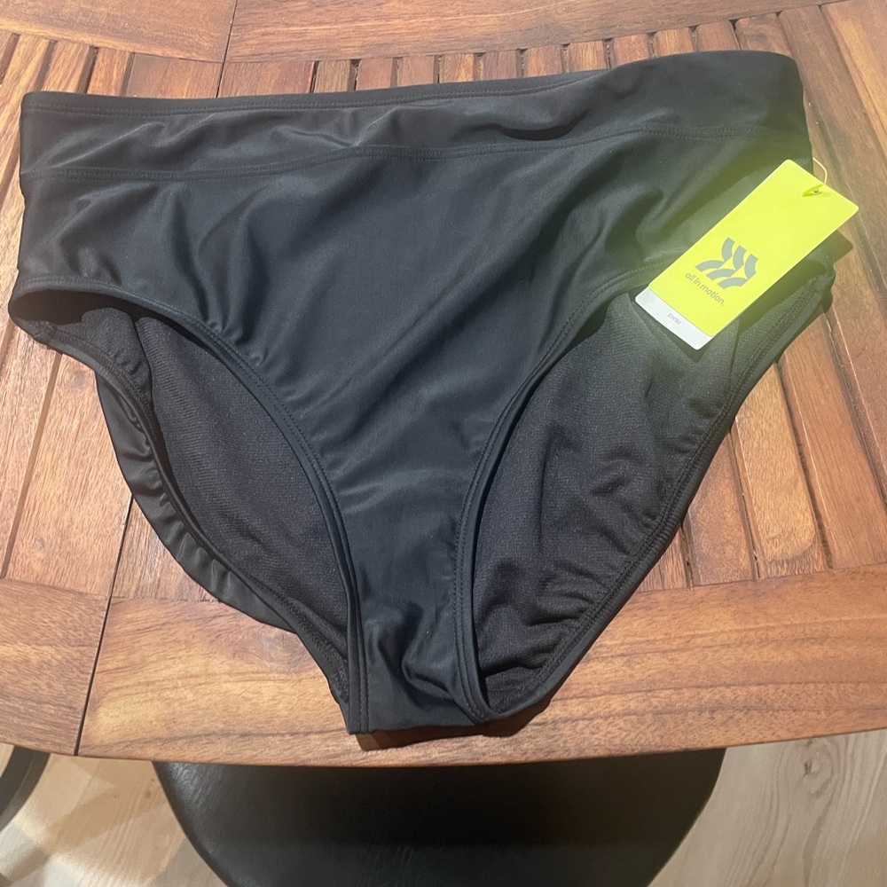 ALL IN MOTION Swim bottoms, Black, High Waist NWT